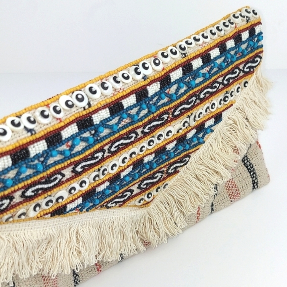 Roller Rabbit Beaded Envelope Clutch - Picture 8 of 16